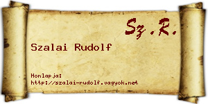 Szalai Rudolf névjegykártya